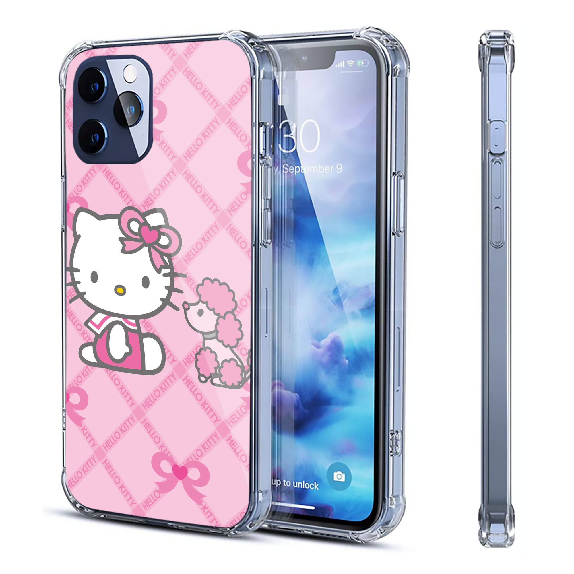 （画像用） Hello Kitty ハローキティ 【iPhone 12シリーズ対応】透明スマホケース（クリアソフトケース）